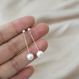 Natural Freshwater Pearl 925 Sterling Silver Earrings for Girls