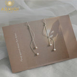 Freshwater Pearl Sterling Silver Earrings Long Pendant Jewelry Women