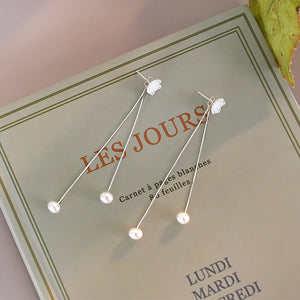 Freshwater Pearl 925 Silver Flower Earrings for Girls