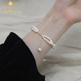 Freshwater Pearl 925 Silver Double Layer Bracelet Women