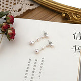 Freshwater Pearl 925 Silver Long Earrings Lady
