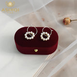 Freshwater Pearl 925 Silver Earrings Wedding Jewelry