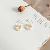 Freshwater Pearl 925 Silver Earrings Wedding Jewelry
