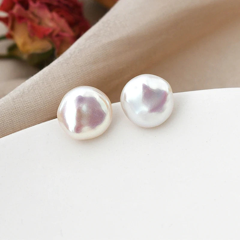 Freshwater Pearl Sterling Silver Earrings for Women