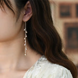 Freshwater Pearl 925 Silver Drop Earrings Women's Jewelry