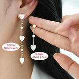 Freshwater Pearl 925 Sterling Silver Love Earrings for Girls