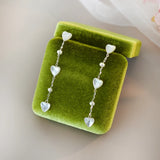 Freshwater Pearl 925 Sterling Silver Love Earrings for Girls