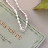 Freshwater Pearl 925 Silver Necklace for Women Party