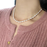 Freshwater Pearl 925 Silver Necklace for Women Party