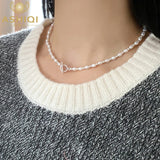 Freshwater Pearl 925 Silver Necklace for Women Party