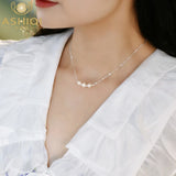 Freshwater Pearl 925 Silver Necklace for Women