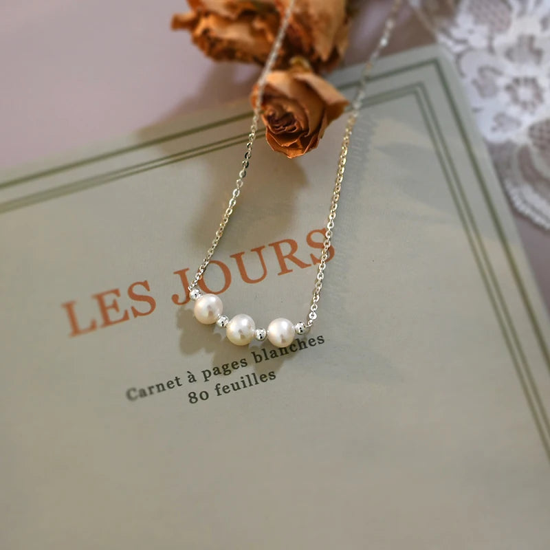 Freshwater Pearl 925 Silver Necklace for Women