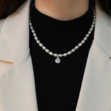 Freshwater Pearl Sterling Silver Pendant Necklace for Women