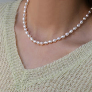 Freshwater Pearl Sterling Silver Pendant Necklace for Women