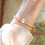 Freshwater Pearl 925 Sterling Silver Rabbit Bracelet for Women