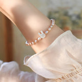 Freshwater Pearl Sterling Silver Rabbit Bracelet for Women