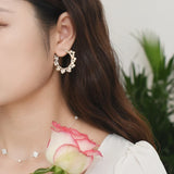 Freshwater Pearl 925 Silver Hoop Earrings Jewelry for Women