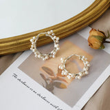 Freshwater Pearl 925 Silver Hoop Earrings Jewelry for Women