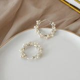 Freshwater Pearl 925 Silver Hoop Earrings Jewelry for Women