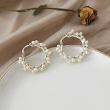 Freshwater Pearl 925 Silver Hoop Earrings Jewelry for Women