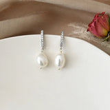 Freshwater Pearl 925 Silver Earrings for Women Gift