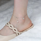 Freshwater Pearl Anklet Charm Anklet for Women Foot Bracelet Jewelry