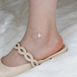 Freshwater Pearl Anklet Charm Anklet for Women Foot Bracelet Jewelry