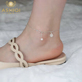 Natural Freshwater Pearl Anklet Charm Anklet for Women Foot Bracelet