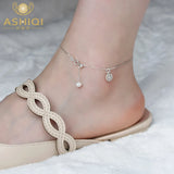 Freshwater Pearl Anklet Charm Anklet for Women Foot Bracelet Jewelry