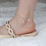 Freshwater Pearl Anklet Charm Anklet for Women Foot Bracelet Jewelry