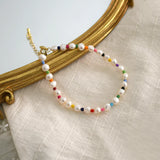 Freshwater Pearl Anklet for Women Foot Bracelet Minimalist Jewelry