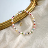 Freshwater Pearl Anklet for Women Foot Bracelet Minimalist Jewelry
