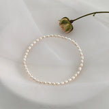 Freshwater Pearl Anklet Elastic Beach Foot Bracelet for Women