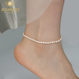 Freshwater Pearl Anklet Elastic Beach Foot Bracelet for Women