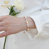 Freshwater Pearl Bracelet 925 Silver Jewelry Women Mixed Personal Gift