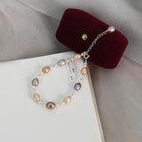 Freshwater Pearl Bracelet 925 Silver Jewelry Women Mixed Personal Gift