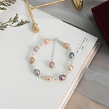 Freshwater Pearl Bracelet 925 Silver Jewelry Women Mixed Personal Gift