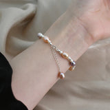 Freshwater Pearl Bracelet 925 Silver Jewelry Women Mixed Personal Gift