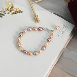 Freshwater Pearl Bracelet 925 Sterling Silver Mixed Bracelet for Women
