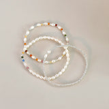 Freshwater Pearl Bracelet 925 Silver Agate Stone Women Gift