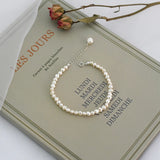 Freshwater Pearl Bracelet 925 Silver Women's