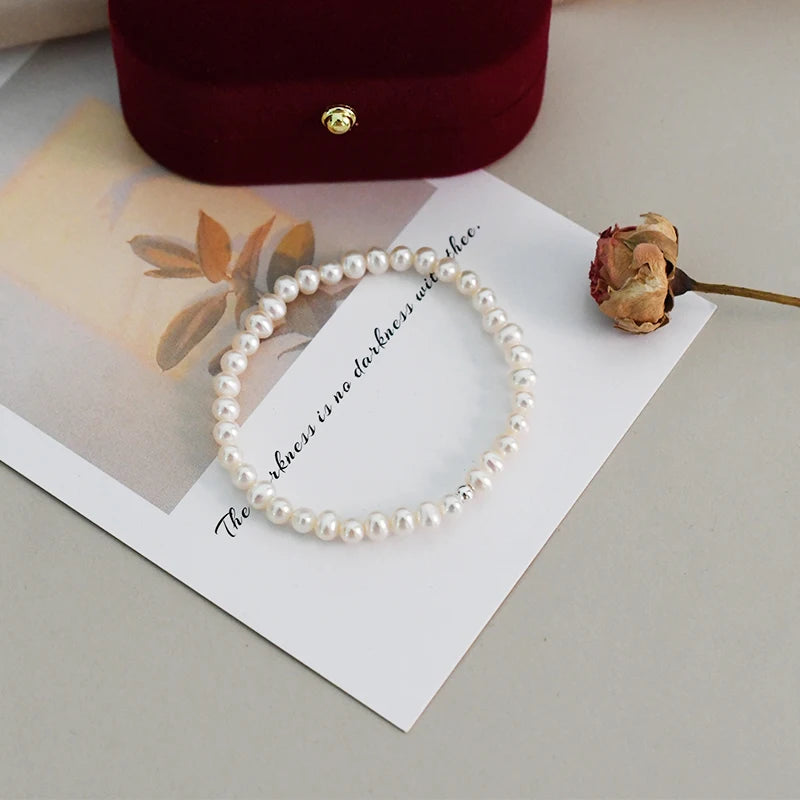 Natural Freshwater Pearl Bracelet Lady Jewelry Gift