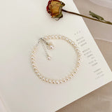 Freshwater Pearl Bracelet Kitten Claw Pendant 925 Sterling Silver