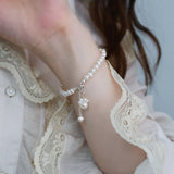 Freshwater Pearl Bracelet Kitten Claw Pendant 925 Sterling Silver