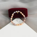 Freshwater Pearl Bracelet 925 Sterling Silver Button Jewelry Gift Women