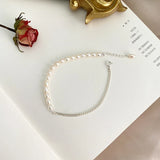 Freshwater Pearl Bracelet with 925 Silver Chain