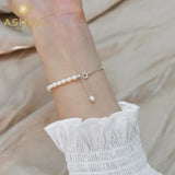 Freshwater Pearl Bracelet with 925 Silver Chain