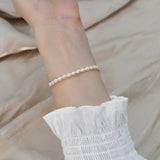 Freshwater Pearl Bracelet with 925 Silver Chain