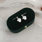 Freshwater Pearl Cat Claw Earrings 925 Silver Vintage Jewelry Women