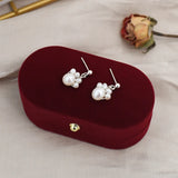 Freshwater Pearl Cat Claw Earrings 925 Silver Vintage Jewelry Women